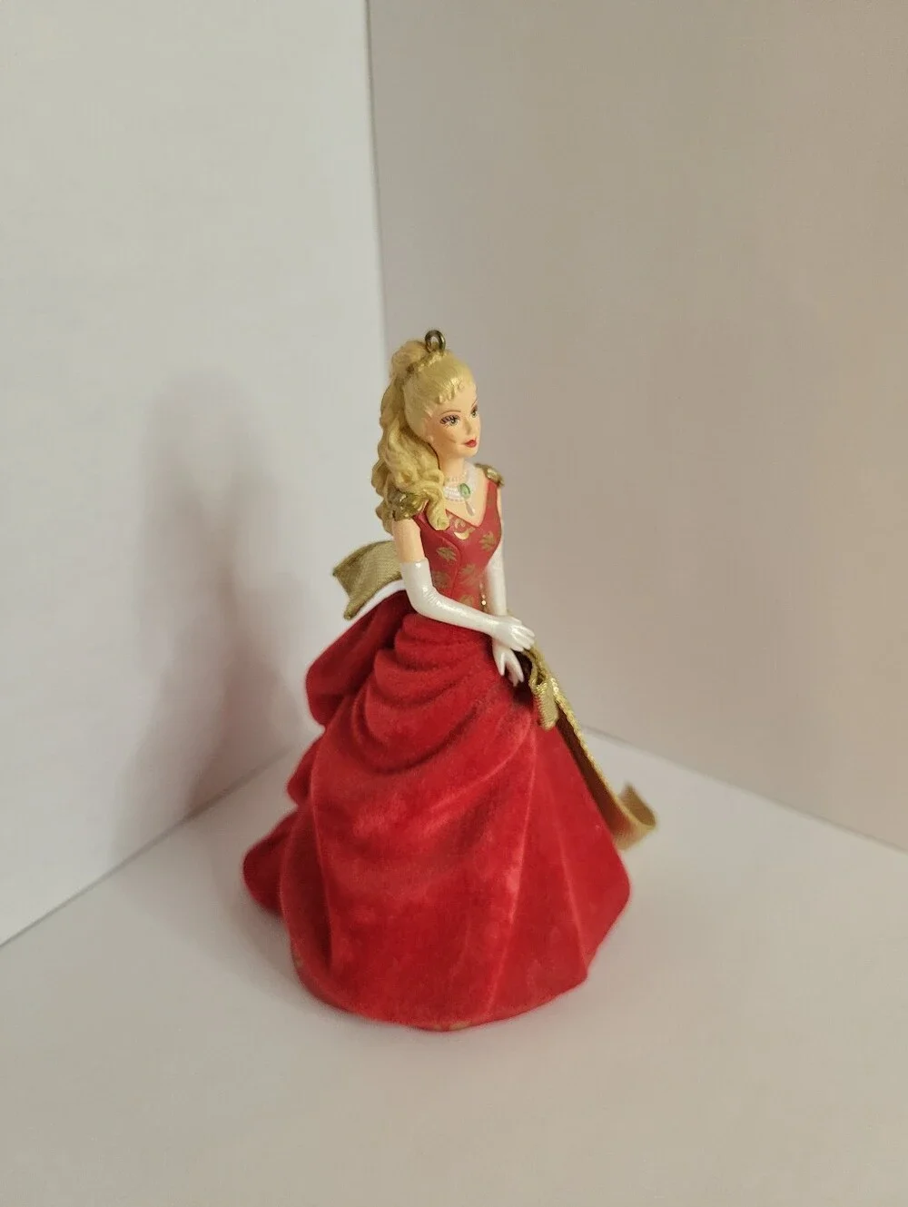 Barbie In A Christmas Carol Eden Starling Red & Gold Holiday Ornament